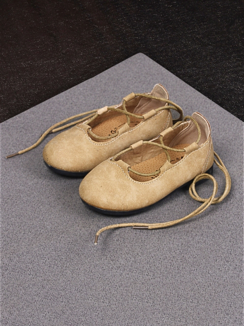 

Walktrendy Girls Beige Lace Up Mary Jane