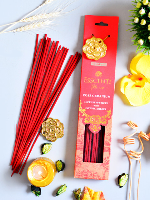 

Archies Love Gifts Red Rose Geranium Scented Incense Stick With Holder