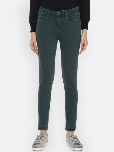 

Van Heusen Woman Women Green Skinny Fit Mid-Rise Clean Look Stretchable Jeans
