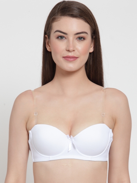 

PrettyCat White Solid Underwired Lightly Padded T-shirt Bra PC-2PCS-20193-32B
