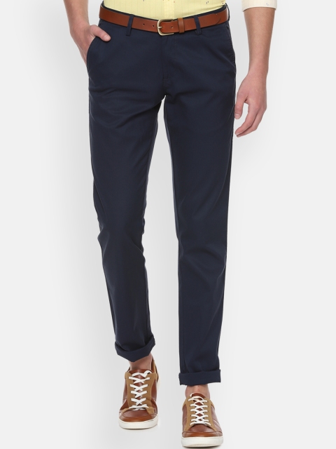 

Allen Solly Men Navy Blue Slim Fit Solid Regular Trousers
