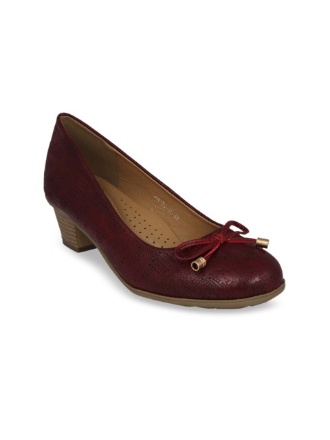

pelle albero Women Maroon Textured Pumps