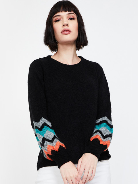 

Bossini Women Black Solid Sweatshirt