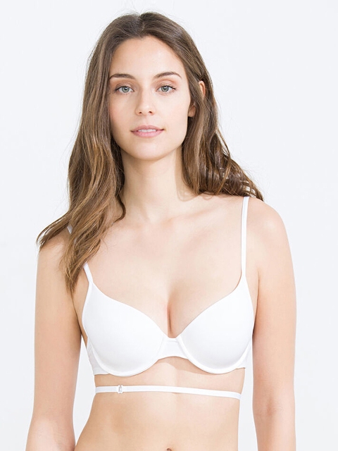 

WOMENSECRET White Solid Underwired Lightly Padded T-shirt Bra 4275772