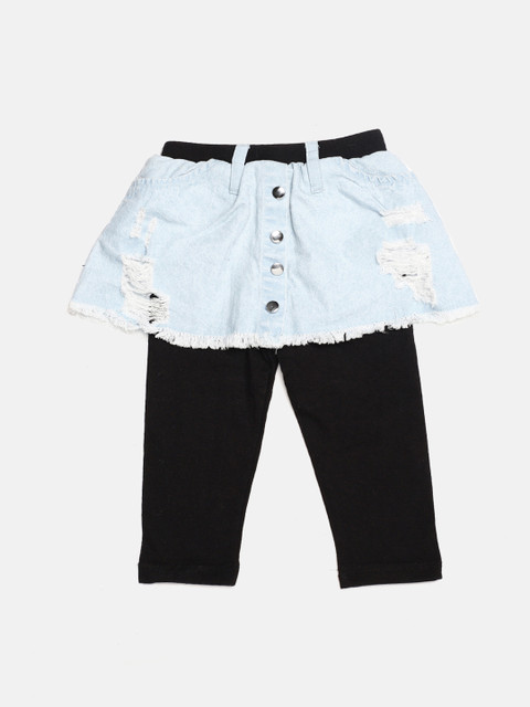 

The Sandbox Clothing Co Girls Black & Blue Denim Skirt with Leggings