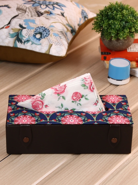 

Reinvention Factory Black Printed Wood Tissue Holder Set