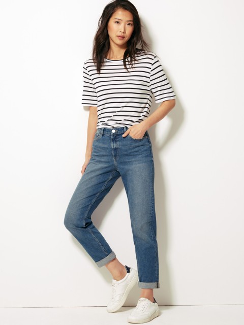 

Marks & Spencer Women Blue Regular Fit Mid-Rise Clean Look Stretchable Jeans