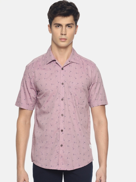 

Bene Kleed Men Pink Slim Fit Printed Casual Shirt