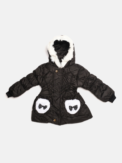 

The Sandbox Clothing Co. Girls Black Self Design Windcheater Jacket