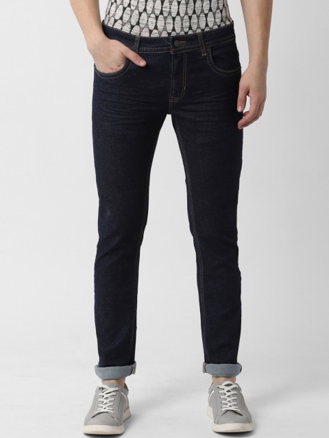 

Peter England Casuals Men Navy Blue Skinny Fit Mid-Rise Clean Look Jeans