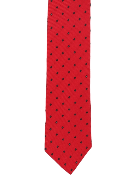 

Van Heusen Men Red & Black Woven Design Broad Tie
