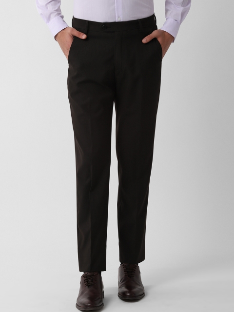 

Peter England Men Brown Slim Fit Solid Formal Trousers