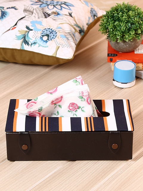 

Reinvention Factory Black Printed Wood Tissue Holder
