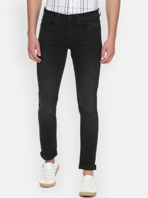 

Solly Jeans Co. Men Black Slim Fit Mid-Rise Clean Look Stretchable Jeans
