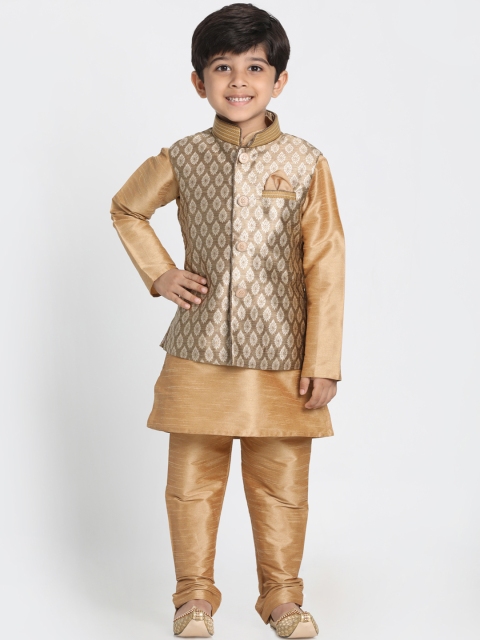 

VASTRAMAY Boys Beige Solid Kurta Set