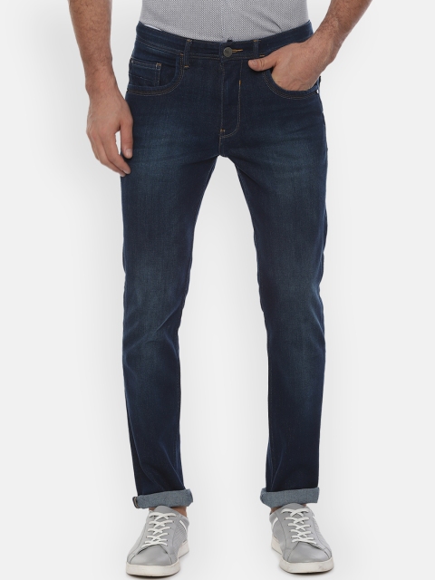 

V Dot Men Blue Slim Fit Mid-Rise Clean Look Stretchable Jeans