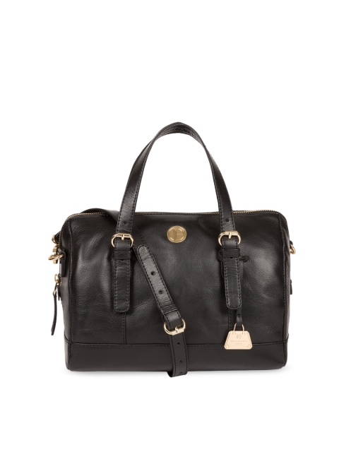 

PURE LUXURIES LONDON Women Black Solid Genuine Leather Iris Handbag