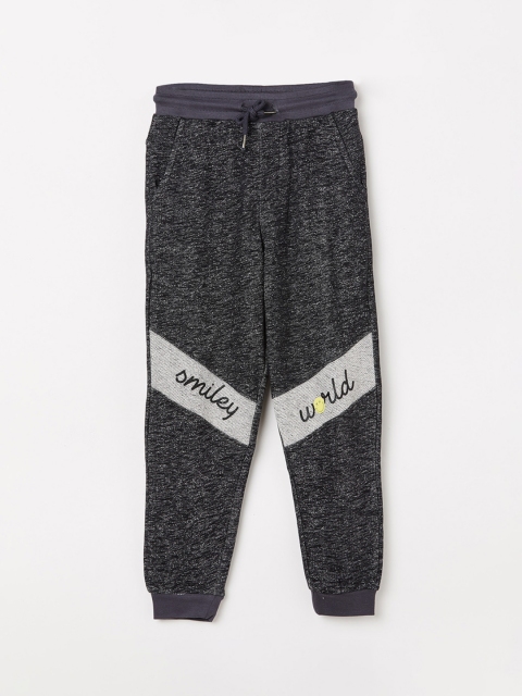 

Smiley World Boys Charcoal Grey Solid Slim fit Joggers