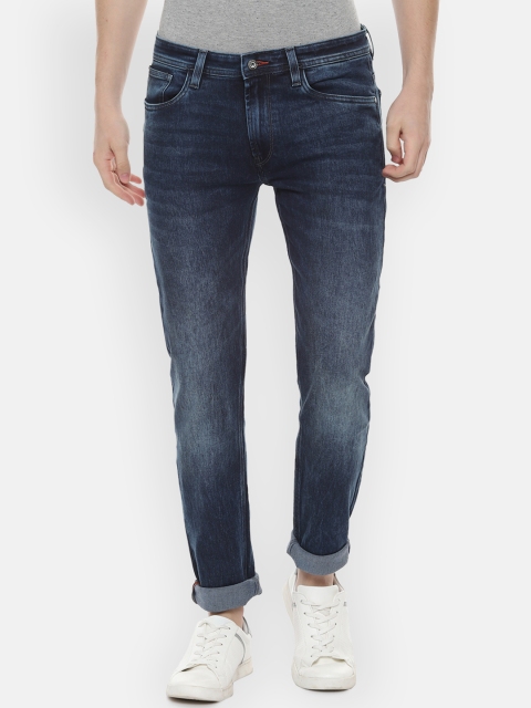 

Allen Solly Sport Men Navy Blue Skinny Fit Mid-Rise Clean Look Stretchable Jeans