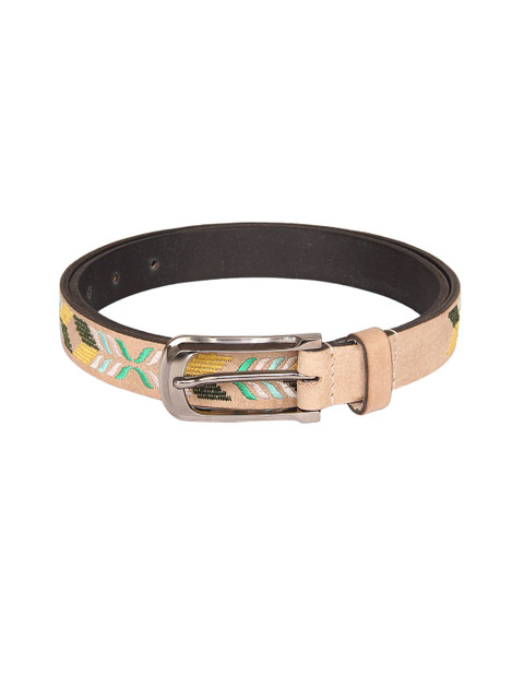 

Aditi Wasan Women Beige Leather Printed Belt