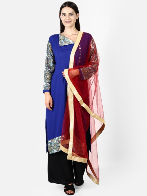 

amraoo Red Solid Dupatta