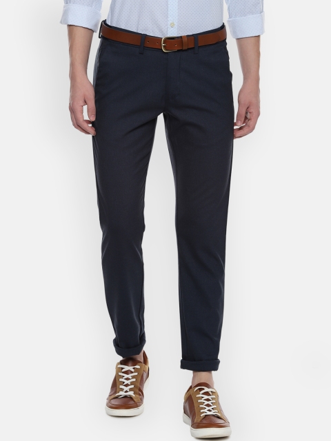 

Allen Solly Men Navy Blue Slim Fit Solid Regular Trousers