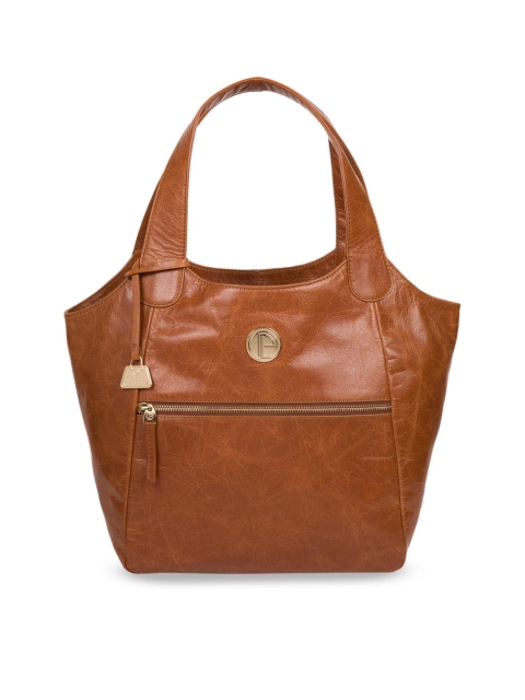 

PURE LUXURIES LONDON Women Brown Solid Genuine Leather Mimosa Tote Bag