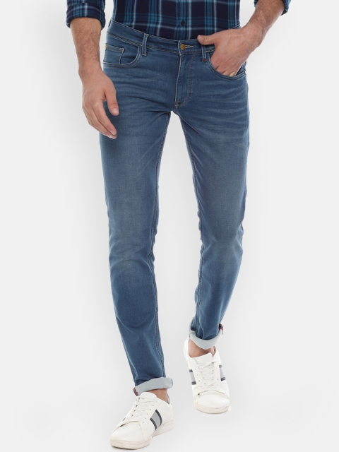 Solly Jeans Co. Men Blue Skinny Fit Mid-Rise Clean Look Stretchable Jeans