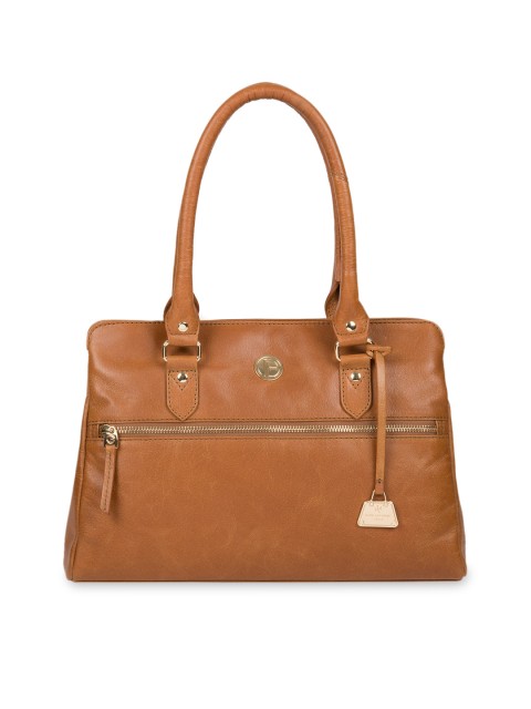 

PURE LUXURIES LONDON Women Tan Brown Solid Genuine Leather Poppy Shoulder Bag