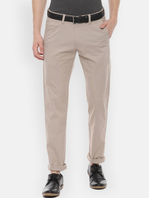 

Allen Solly Men Beige Regular Fit Solid Chinos