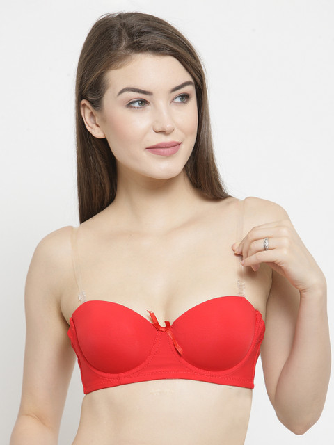 

PrettyCat Red Solid Underwired Lightly Padded T-shirt Bra PC-2PCS-20192
