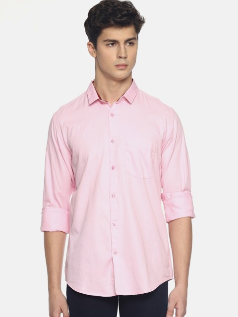 

IVOC Men Pink Slim Fit Solid Casual Shirt