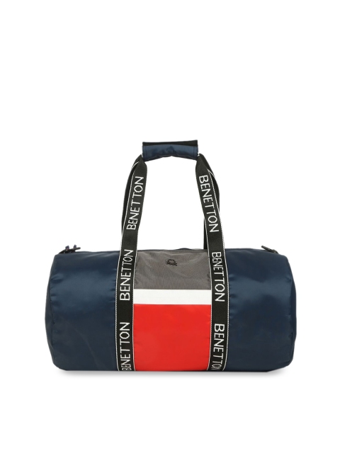 

United Colors of Benetton Unisex Navy Blue Solid Small Duffel Bag