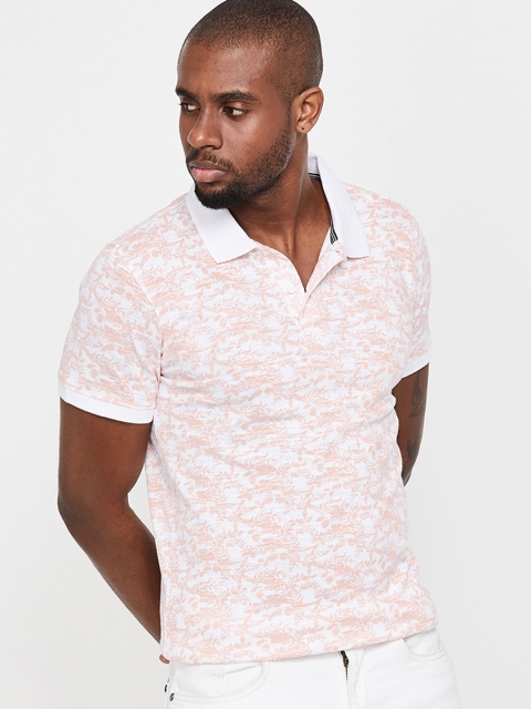 

Fame Forever by Lifestyle Men White Printed Polo Collar T-shirt