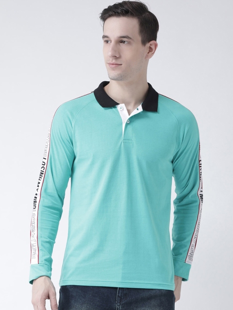 

Club York Men Blue Solid Polo Collar T-shirt