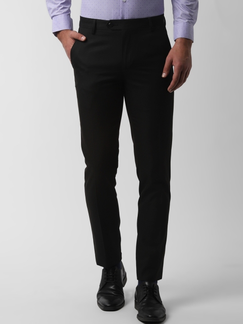 

Peter England Men Black Slim Fit Solid Formal Trousers