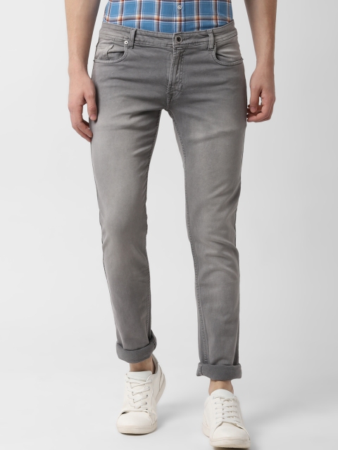 

Peter England Casuals Men Grey Skinny Fit Mid-Rise Clean Look Jeans