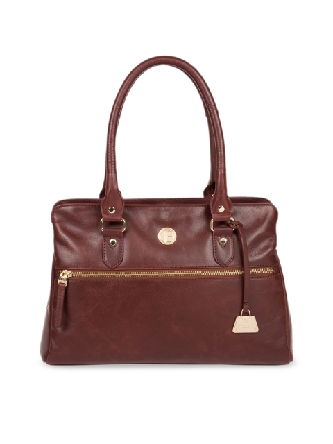 

PURE LUXURIES LONDON Women Brown Solid Genuine Leather Poppy Shoulder Bag