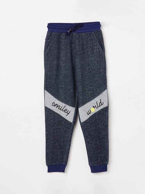 

Smiley World Boys Blue Solid Slim fit Joggers