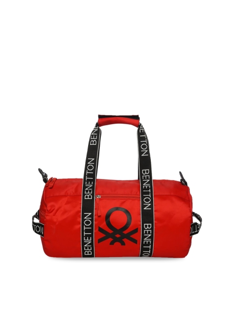 

United Colors of Benetton Red Unisex Printed Duffel Bag