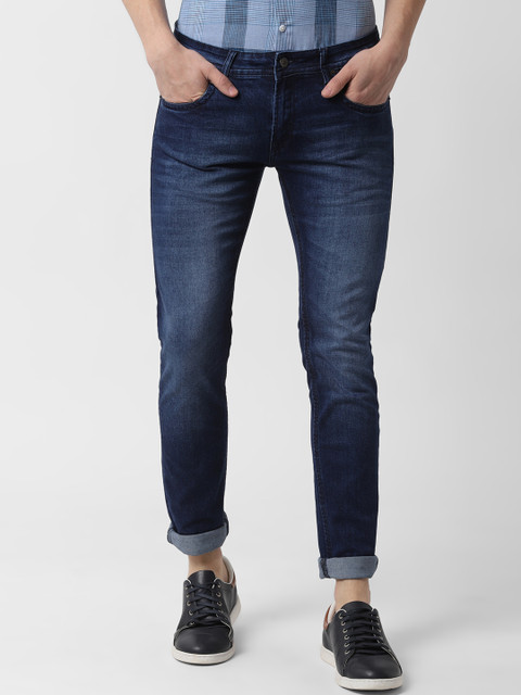 

Peter England Casuals Men Blue Skinny Fit Mid-Rise Clean Look Jeans