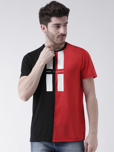 

Leo Sansini Men Black Colourblocked Round Neck T-shirt
