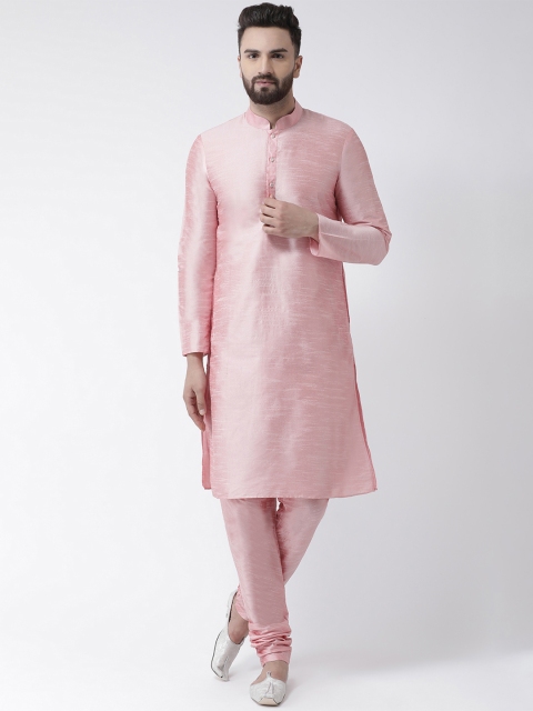 

I Know Men Pink Solid Straight Kurta