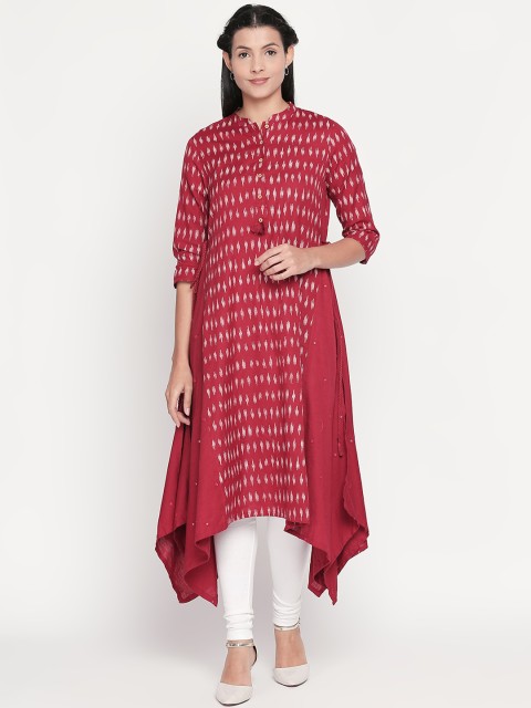 

RANGMANCH BY PANTALOONS Women Red Printed A-Line Kurta
