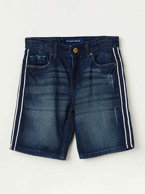 

Fame Forever by Lifestyle Boys Blue Washed Regular Fit Denim Shorts