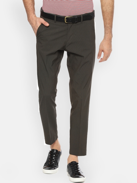 

Allen Solly Men Olive Green Slim Fit Solid Regular Trousers