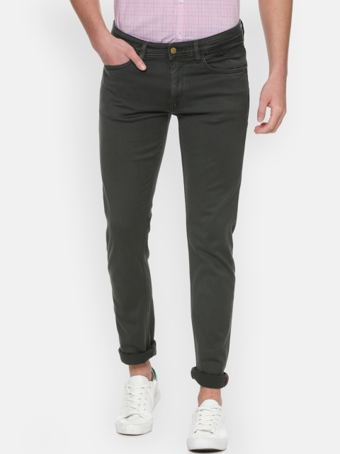 

Solly Jeans Co. Men Olive Green Skinny Fit Mid-Rise Clean Look Stretchable Jeans