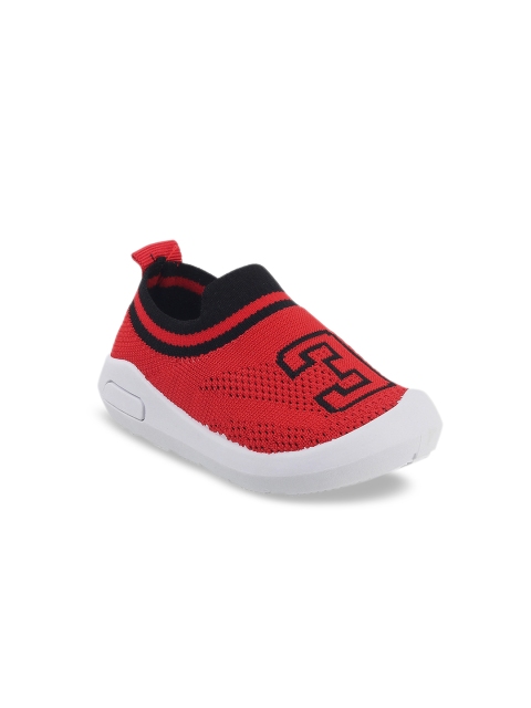 

Kittens Boys Red Printed Slip-On Sneakers