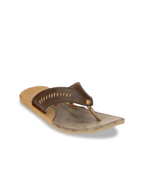

John Karsun Men Brown Solid Comfort Sandals