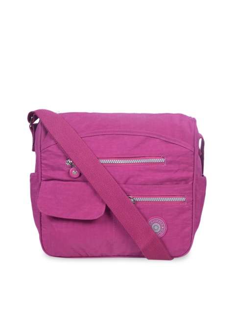 BAHAMA Unisex Fuchsia Pink Solid Messenger Bag